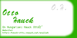 otto hauck business card